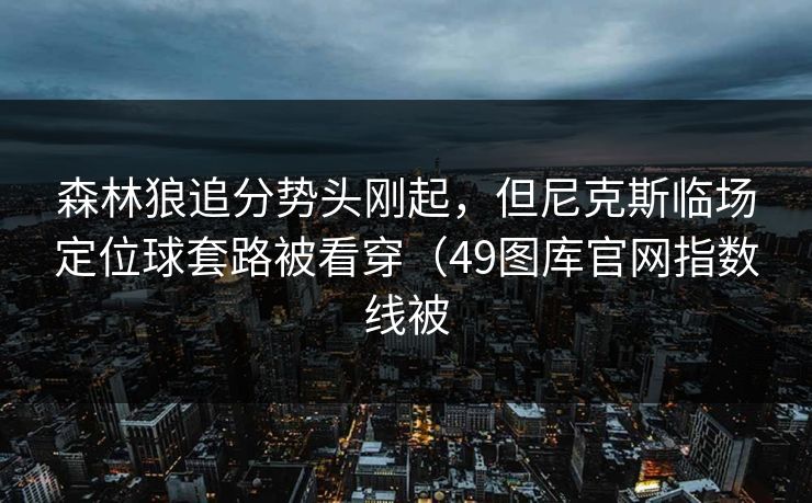森林狼追分势头刚起,但尼克斯临场定位球套路被看穿(49图库官网指数线被 森林狼追分势头刚起,但尼克斯临场定位球套路被看穿(49图库官网指数线被